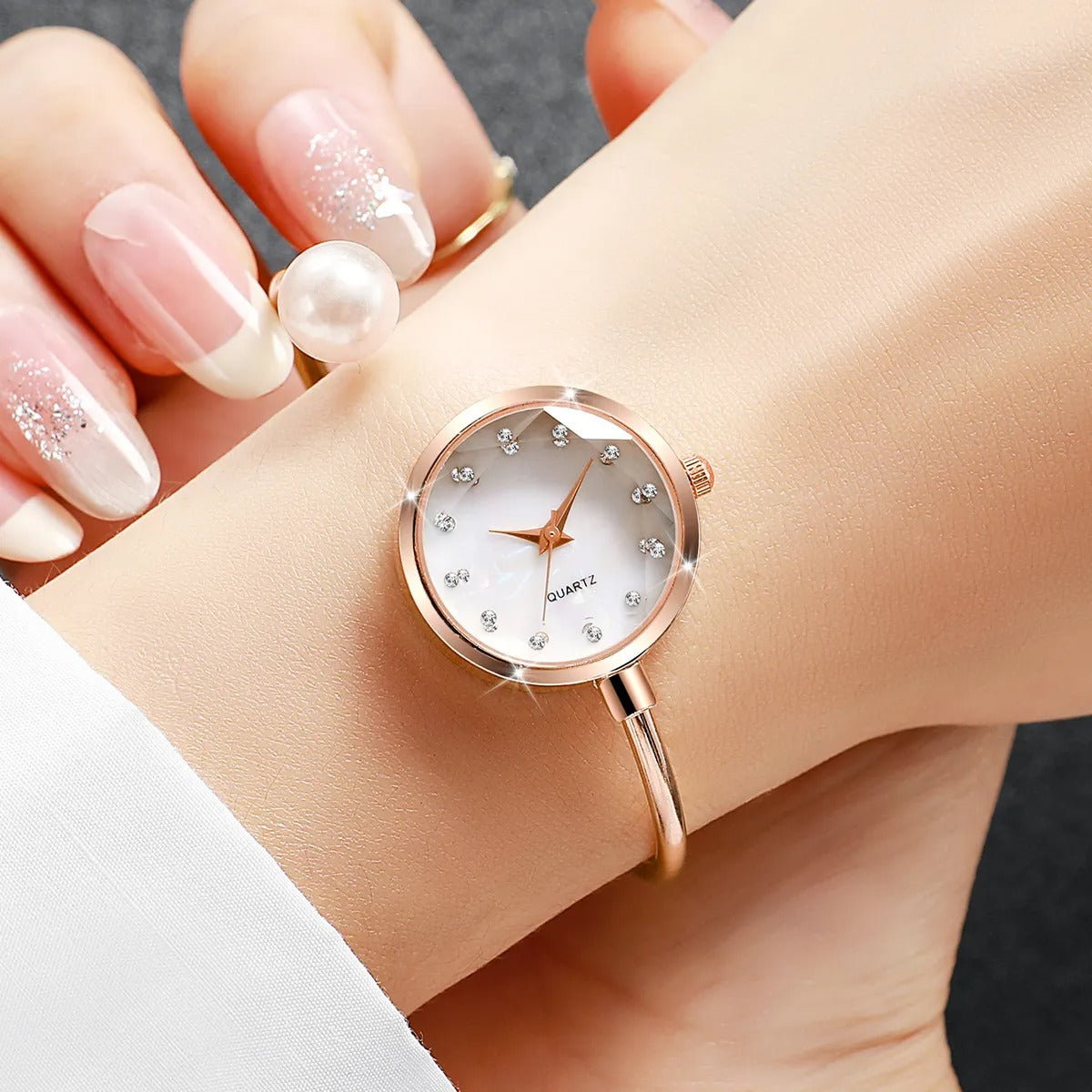Light & Dainty Bangle Bracelet Quartz Watch