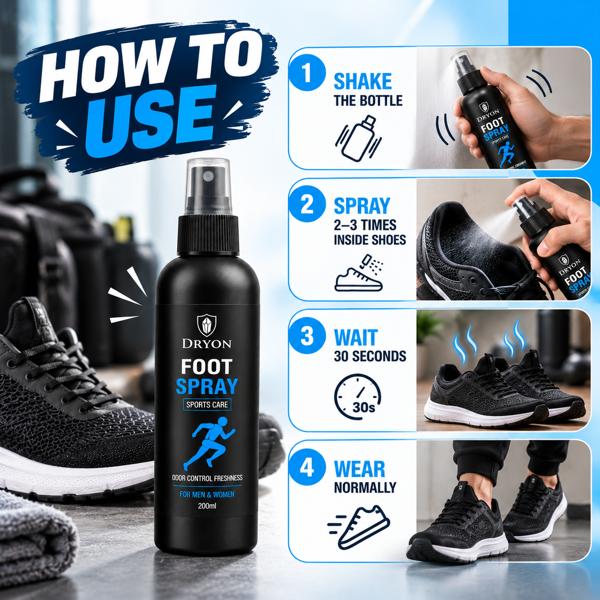 DRYON Foot Spray Sports Care