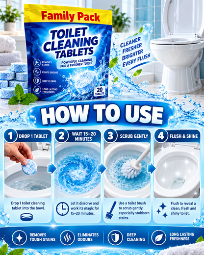 🚽 Family Pack Toilet Cleaning Tablets 💙