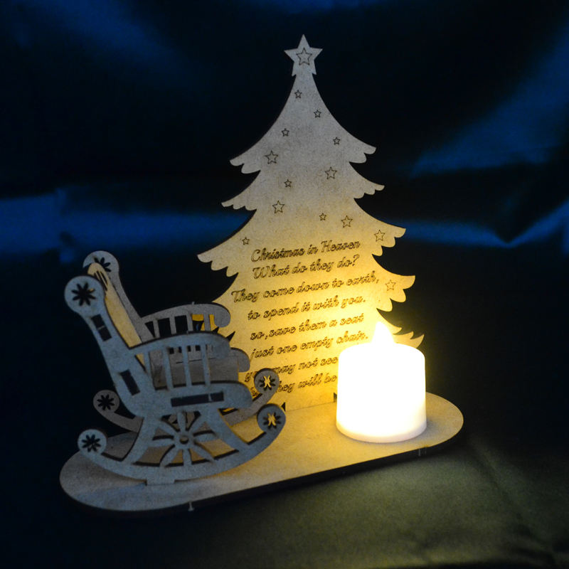🎄 Wooden Tree Candle Holder Decor
