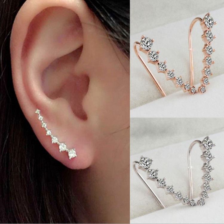 ✨ Elegant Crystal Ear Climber Earrings ✨