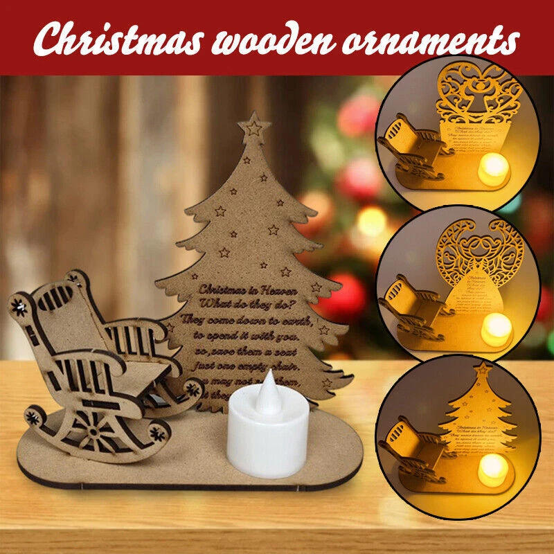 🎄 Wooden Tree Candle Holder Decor