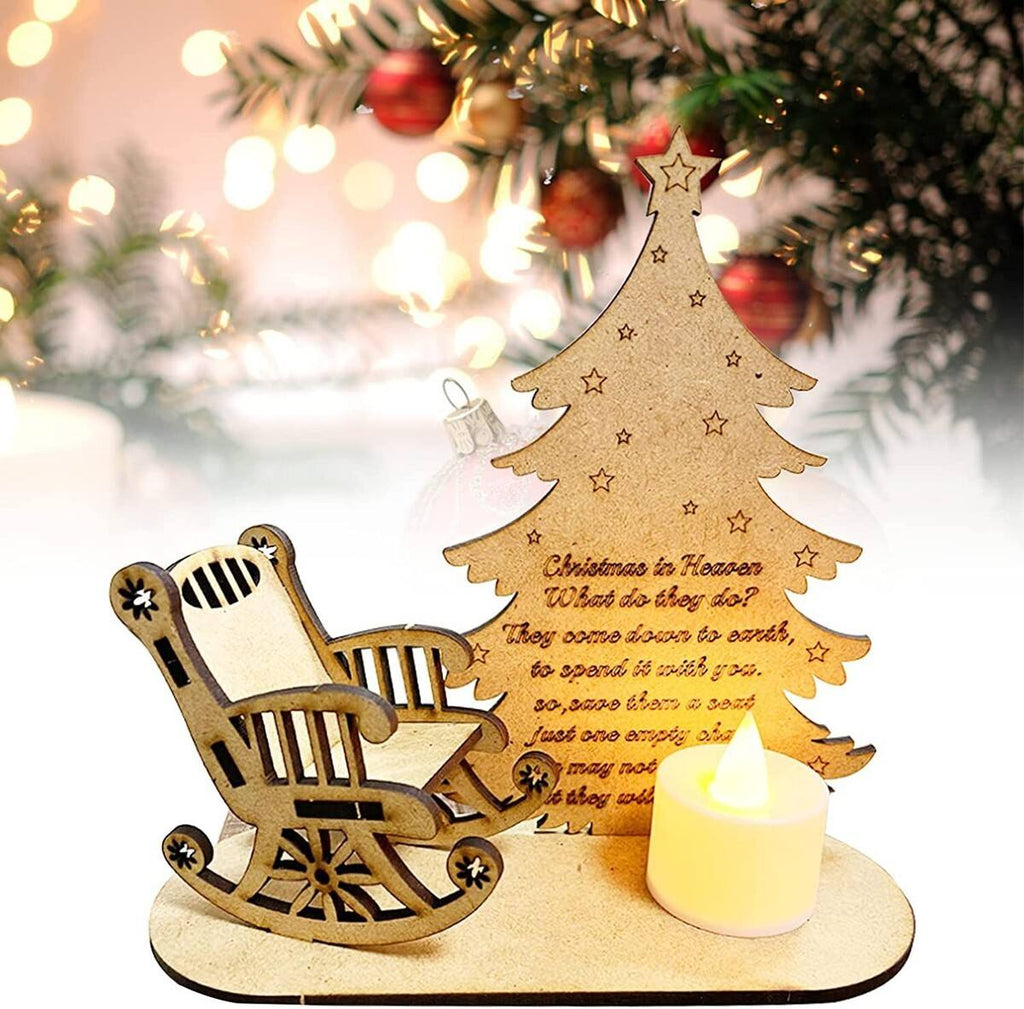 🎄 Wooden Tree Candle Holder Decor