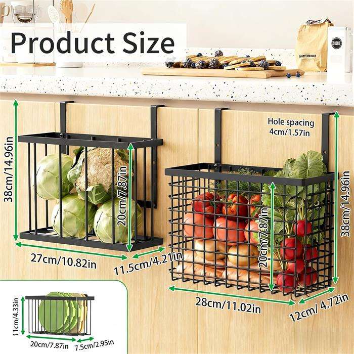 Wall Mounted Metal Storage Basket – Multipurpose Organizer Rack