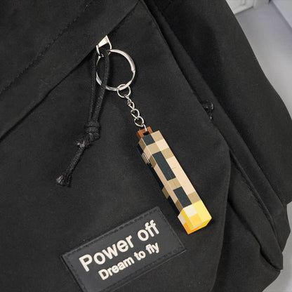 🟡 (Minecraft) Candle Light Keychain 🔑✨