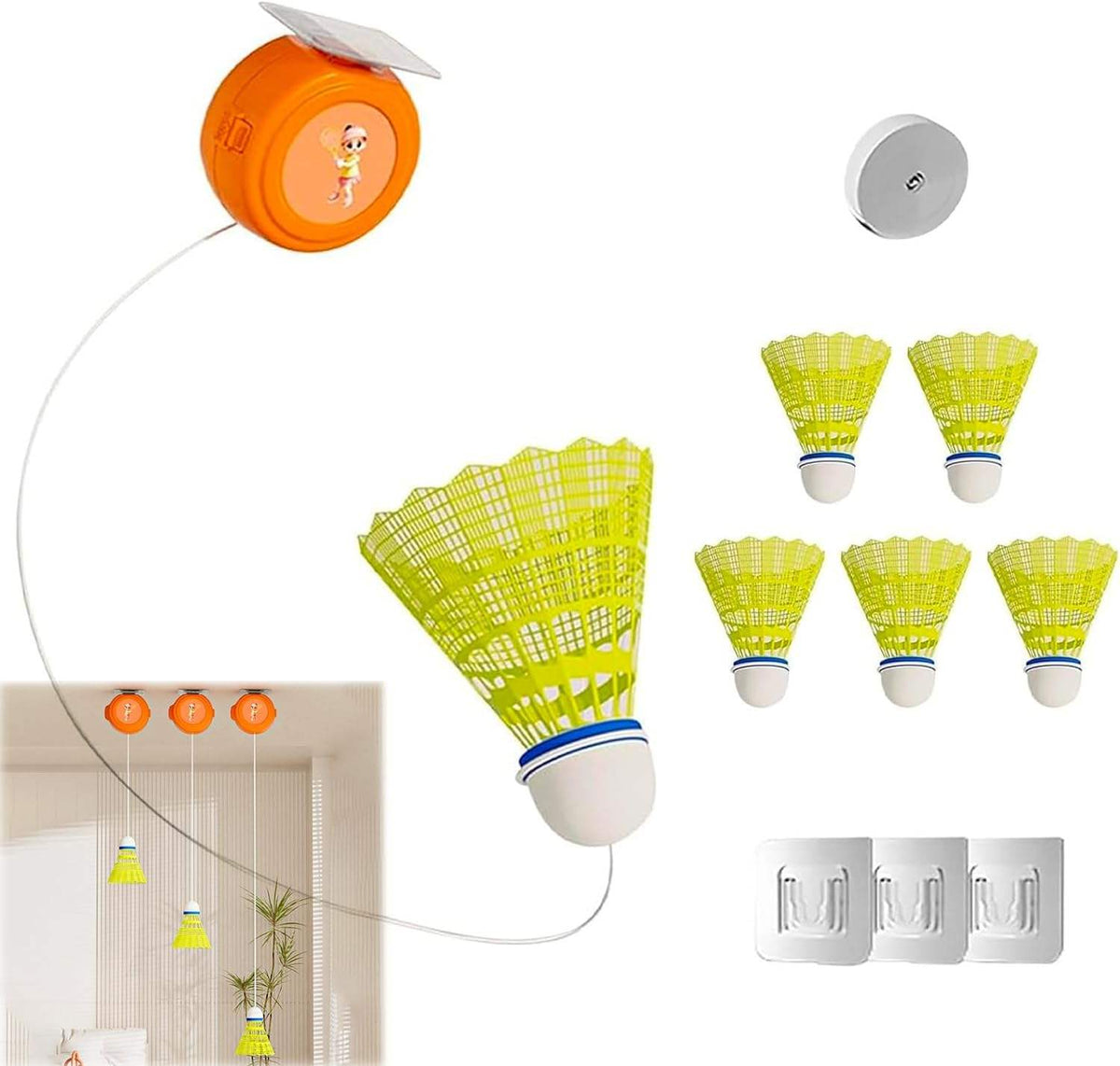 3 Balls set Self Practice Badminton