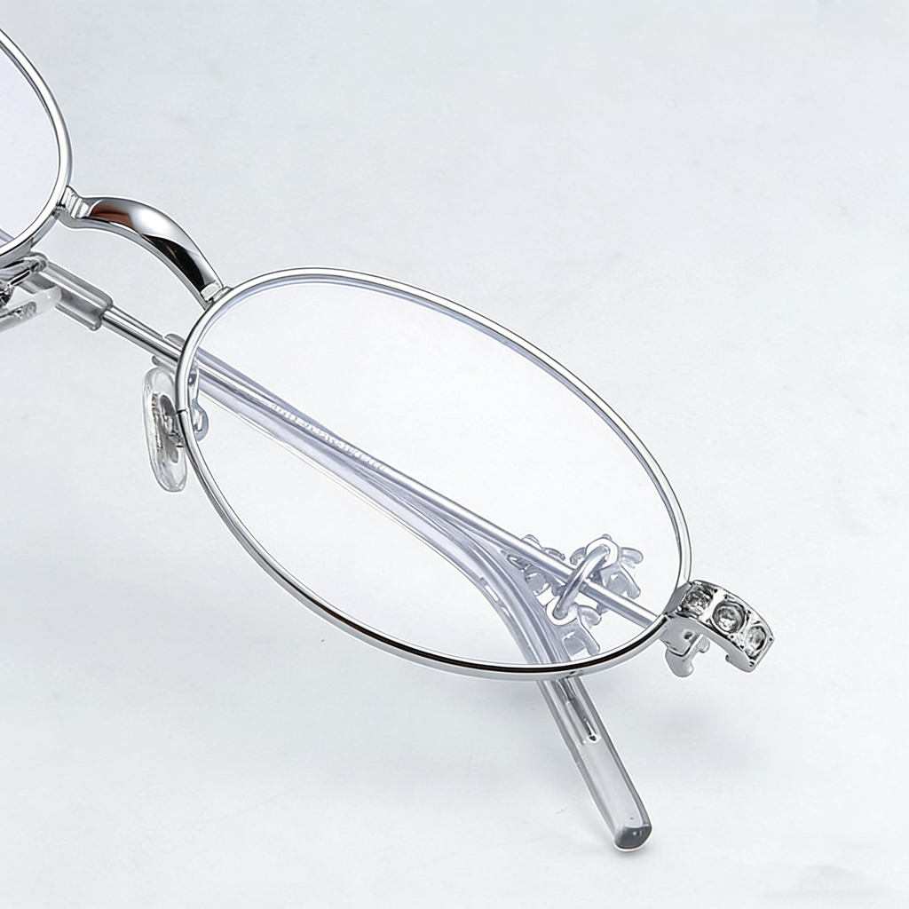 Crystal Orbit Foldable Round Glasses