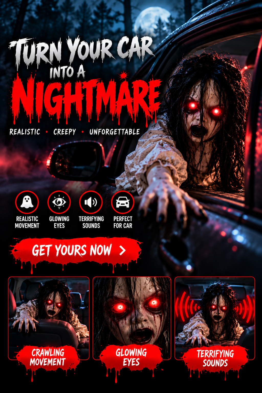 GhostDrive™ – Halloween Horror Car Window Projector