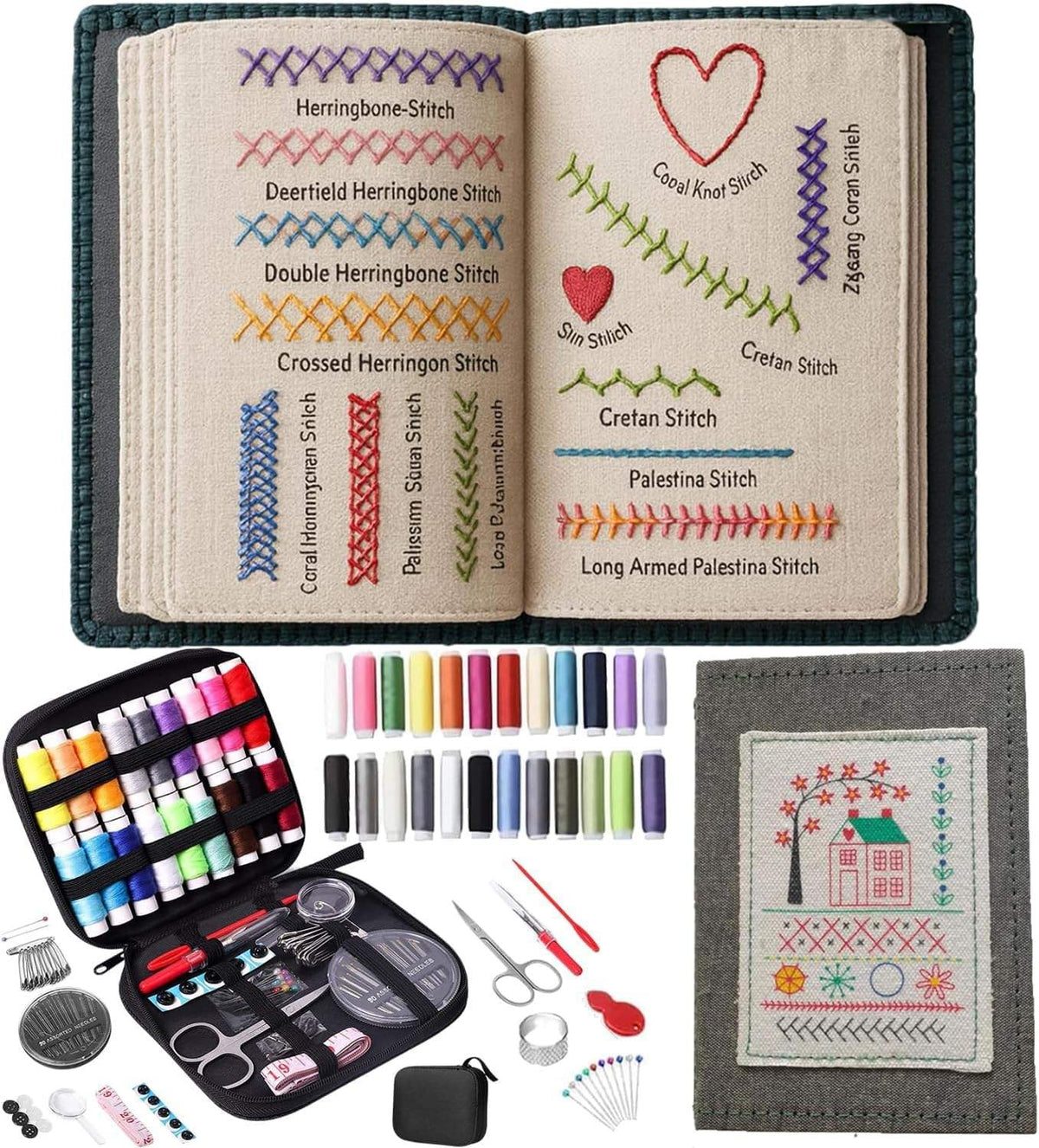 📖✨ Handmade Embroidery Stitch Book ✨📖