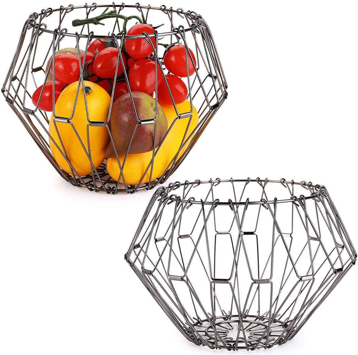 🧺 Stainless Steel Expandable Wire Basket – Multi-Purpose Storage & Organizer