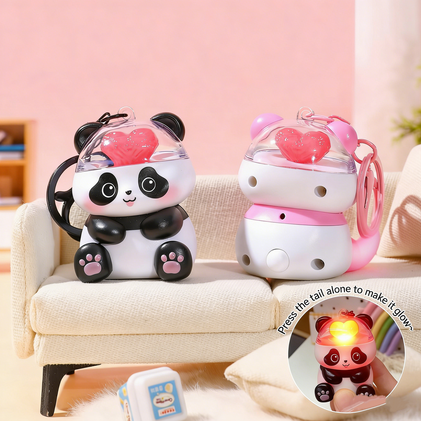 ✨ Cute Panda Bear Mini Keychain Toy 🐼🐻💖