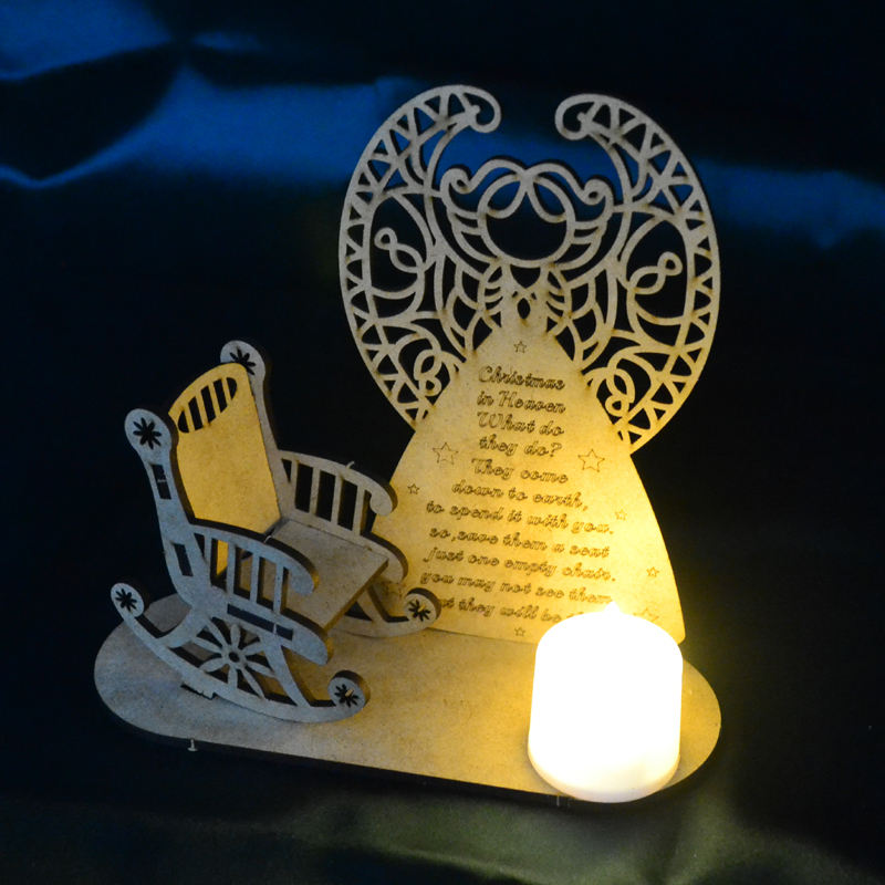 🎄 Wooden Tree Candle Holder Decor