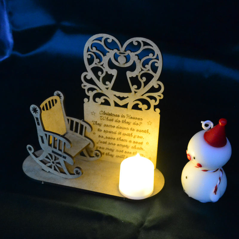 🎄 Wooden Tree Candle Holder Decor