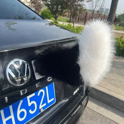 Fluffy Tail Car Decoration 🚗🦊✨