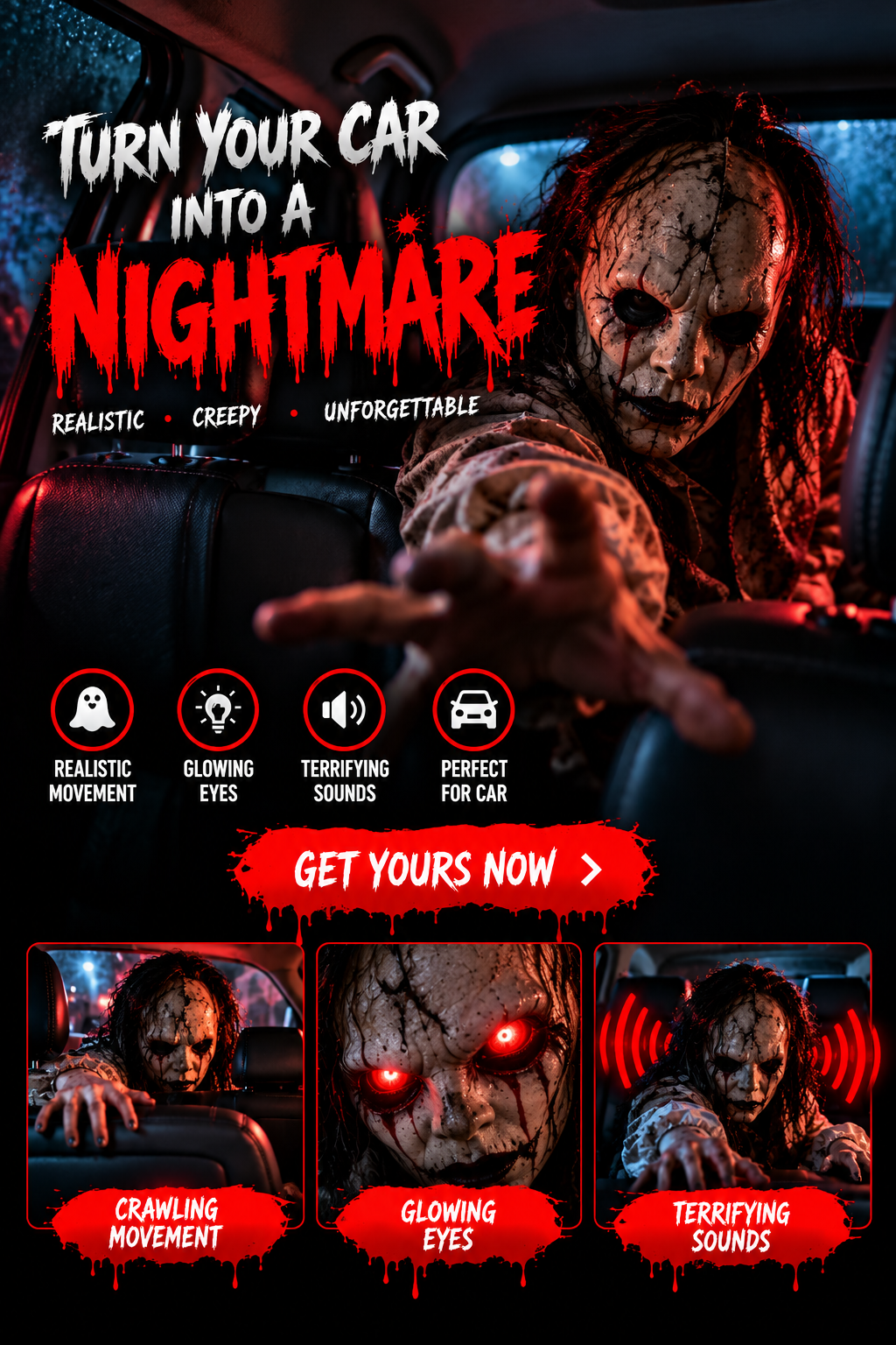 GhostDrive™ – Halloween Horror Car Window Projector