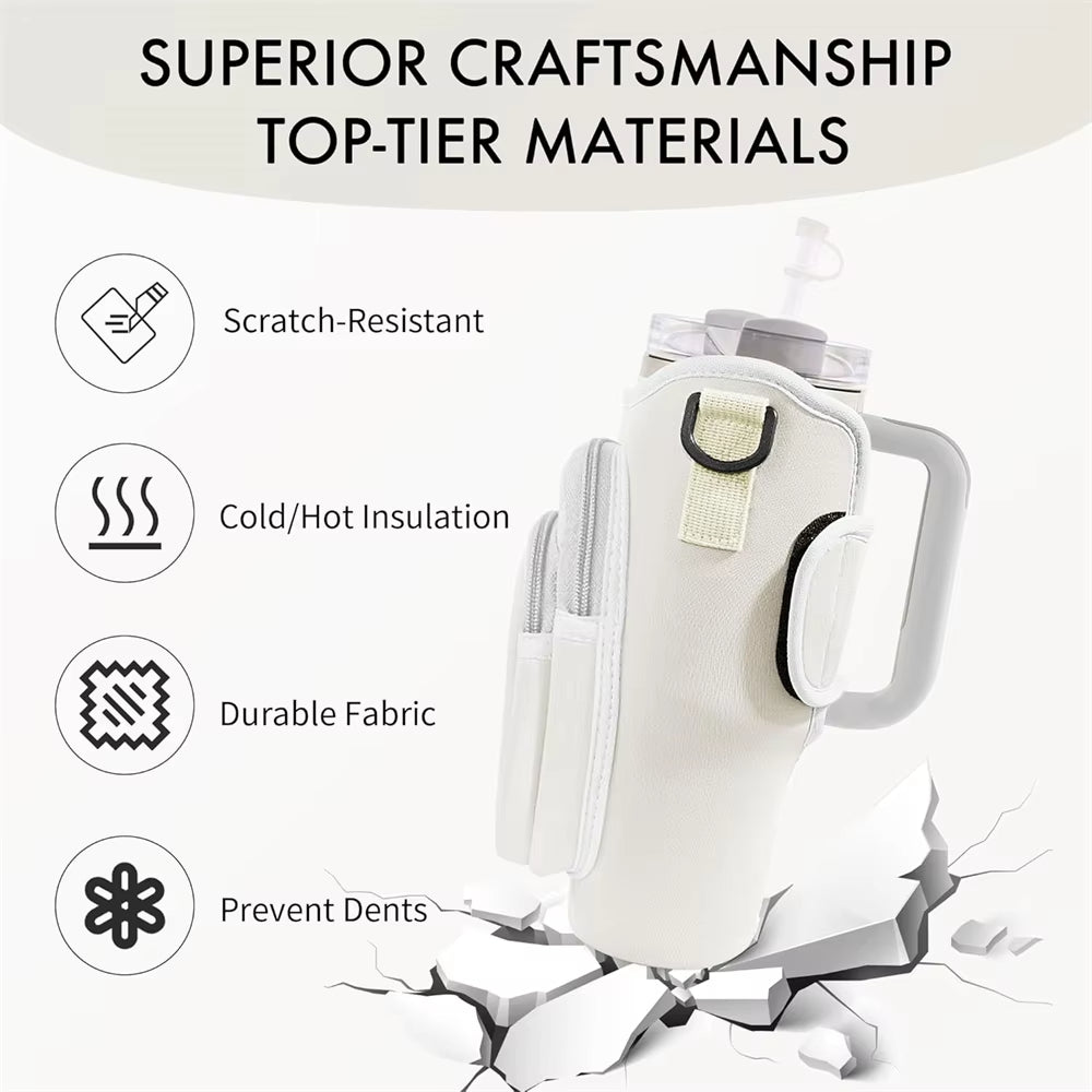 Water Bottle Carrier Bag with Phone Pocket