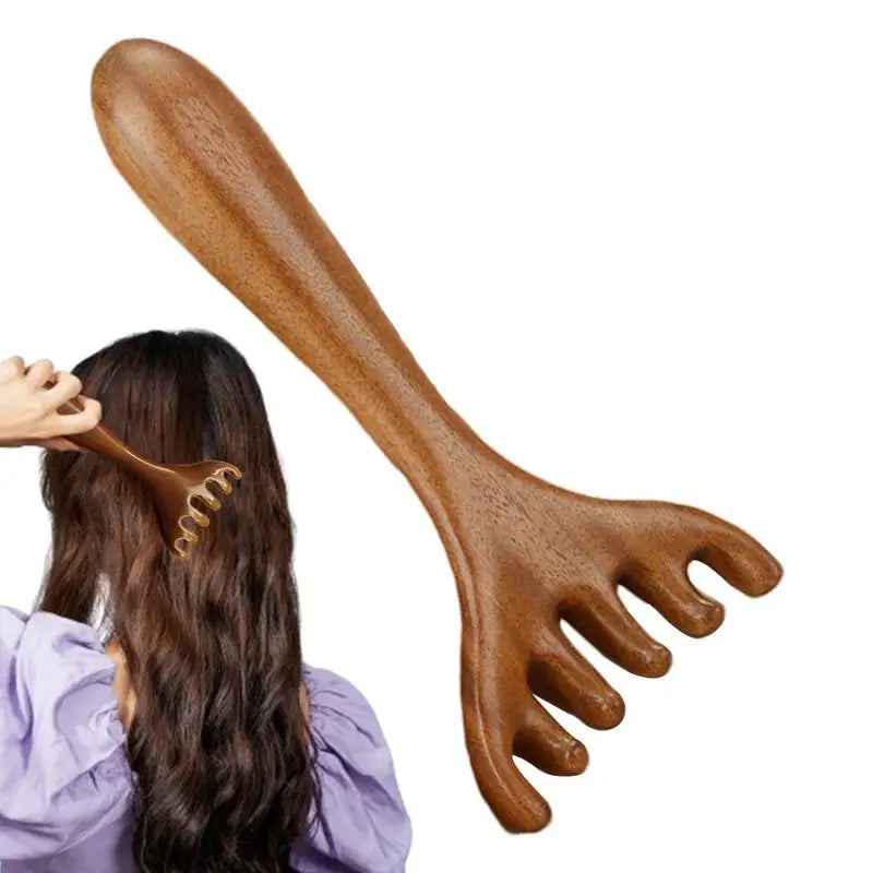 Wooden Head Massager Scalp