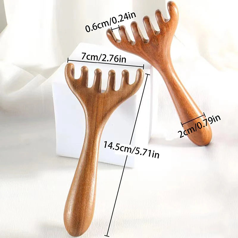 Wooden Head Massager Scalp