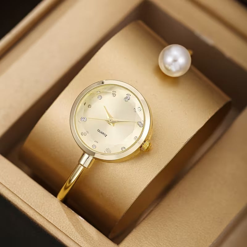 Light & Dainty Bangle Bracelet Quartz Watch