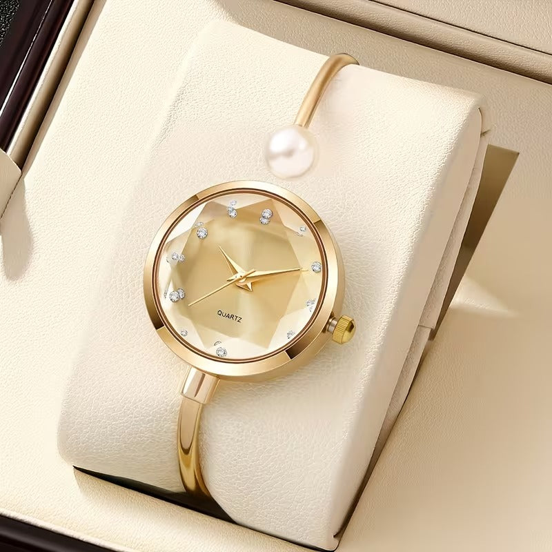 Light & Dainty Bangle Bracelet Quartz Watch