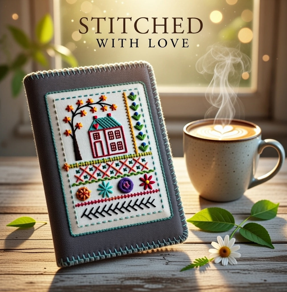 📖✨ Handmade Embroidery Stitch Book ✨📖