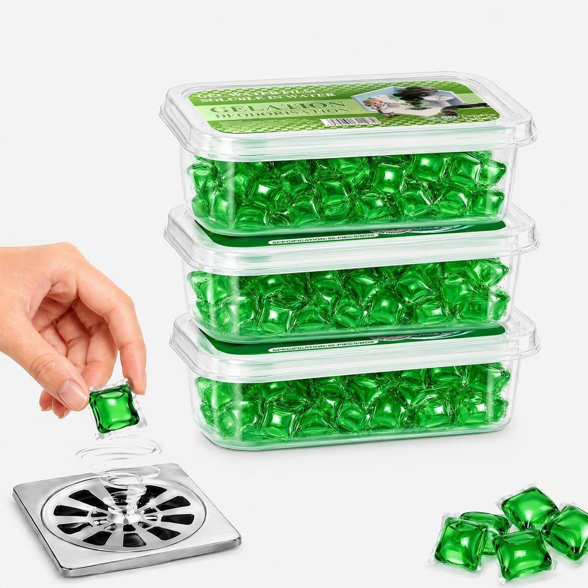 DrainFresh™ Gel Pods – Eliminate Bad Odors & Keep Drains Clean