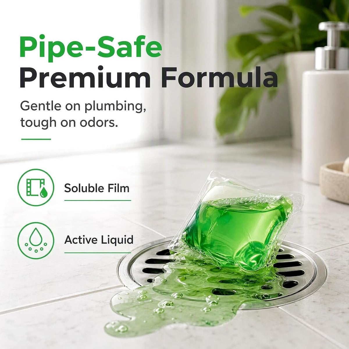 DrainFresh™ Gel Pods – Eliminate Bad Odors & Keep Drains Clean